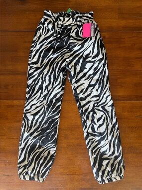 Vintage 90s OBERMEYER Sketch Zebra Print Ski Pants - NWT